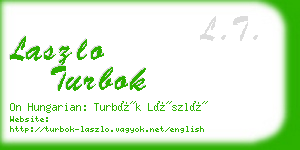 laszlo turbok business card